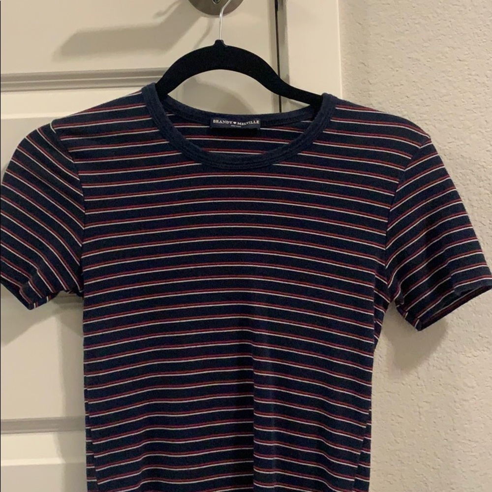 brandy melville striped tee shirt